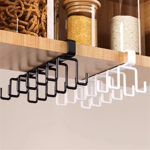 Cross-border Wrought Iron <b>Tool</b> Hanging <b>Hooks</b> Modern Flexible Wall-mounted Punch-free Racks with Bottom-hanging Single <b>Hook</b> - Product Image 3