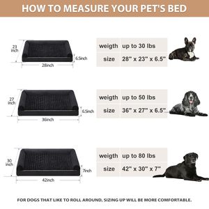Lits pour chiens de grande taille, lit orthopédique pour chiens de taille moyenne à grande, lit pour animaux de compagnie avec housse lavable - Product Image 5