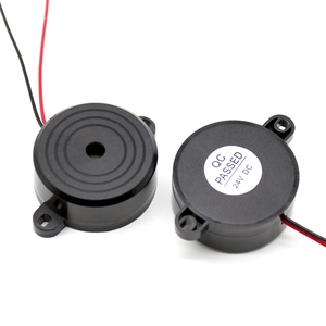 Zumbador piezoeléctrico activo de 42 mm x 18 mm, 12 V/24 V CC, 100 dB, con cable de conexión para dispositivos de alarma - Product Image 1