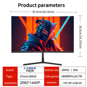 180Hz 1800R Curved 24/27 Inch VA DP 1ms 99% SRGB Borderless Anti-Blue Light LED Gaming <strong>Monitor</strong> Desktop VESA <strong>Wall</strong> <strong>Mount</strong> - Product Image 6