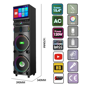 ลำโพงคาราโอเกะ DP-1433 รุ่นใหม่ หน้าจอแอนดรอยด์ขนาด 15.4 นิ้ว ซับวูฟเฟอร์คู่ขนาด 12 นิ้ว ไมโครโฟนไร้สายคู่ และไฟ LED 8 โหมด - Product Image 4