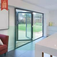 Portes en verre pliantes coulissantes portables peu encombrantes Porte pliante transparente étanche pour patio et balcon pour bureau et chambre à coucher