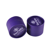 Prix compétitif, échantillon personnalisé, tubes d'emballage cylindriques ronds, boîtes en papier, boîte à bijoux ronde de luxe de petite taille, couleur violet foncé