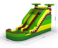 Toboggan aquatique gonflable commercial de grande taille pour enfants et adultes, vente en gros d'usine