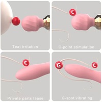 Vibrateur à double extrémité, masseur du point G, 12 modes de vibration, tête flexible, rechargeable, silicone IPX6 pour femmes