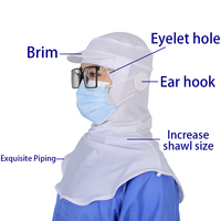 Casquette anti-poussière respirante à visière bec de canard pour usine alimentaire, atelier, laboratoire, restauration – Couvre-chef sanitaire anti-poussière