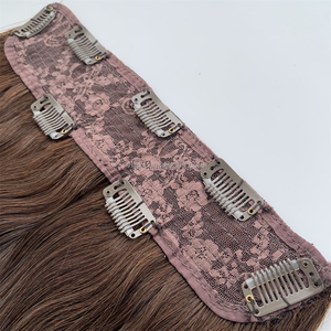 Vendeurs de cheveux vierges en gros Extensions de cheveux à <span class=keywords><strong>clip</strong></span> sans couture Extensions de cheveux à <span class=keywords><strong>clip</strong></span> Sac en PVC Double trame de cheveux brésiliens fabriquée à la machine - Product Image 2