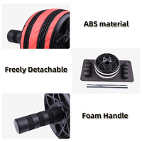 Roue abdominale pour l'entraînement complet du corps, rouleau d'exercice pour renforcement musculaire, rouleau abdominal pour équipement de fitness