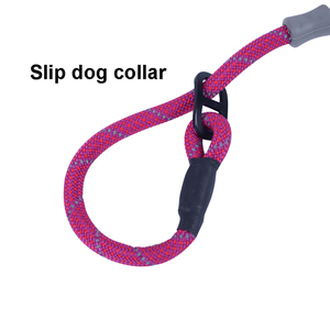 Trenzado del estilo británico perro resbalón plomo perro P Correa con mango suave de Nylon cuerda de PP Material choque formación conducen - Product Image 5