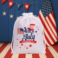 Sac en lin épais, grand, durable et réutilisable avec poignées, fabriqué en Chine, idéal pour les réunions de famille, le Jour de l'Indépendance (4 juillet) et les fêtes de rue.