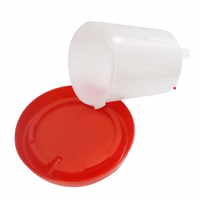 Abreuvoir automatique pour volailles de 1,5 L, rouge et blanc, abreuvoirs pour poulets et bouilloire à boire pour coqs, alimentation et abreuvement des animaux de ferme