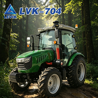 Mini tracteur chinois 4x4 de 70 CV LEVIK, tracteurs agricoles avec pelle arrière