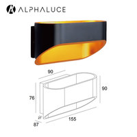 Applique murale LED au design nordique européen moderne avec commande vocale pour usage intérieur hôtelier