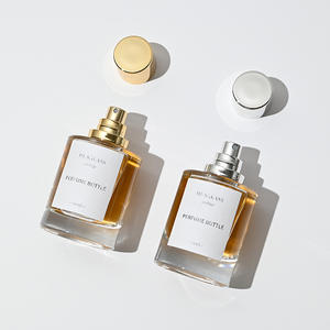 批发30ml50ml100ml圆形透明玻璃香水瓶，带银色盖 - Product Image 4