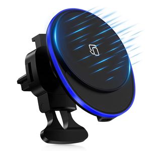 Chargeur sans fil magnétique pour voiture, charge rapide 15W pour téléphones Apple, fixation sur tableau de bord - Product Image 1