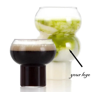 Gobelet en <span class=keywords><strong>verre</strong></span> borosilicate de haute qualité 300/500 ml, transparent, en forme de <span class=keywords><strong>gourde</strong></span>, à paroi simple, pour bar, idéal pour les glaces - Product Image 1
