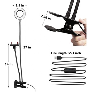 Lampe à clip vidéo Vlog Phone Beauty Live LED Ring Light Photography Selfie Live Streaming <span class=keywords><strong>Blog</strong></span> Live Broadcast Makeup Table Desktop Clip Lamp - Product Image 4