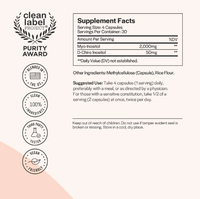 Complément alimentaire en capsules d'inositol OEM 2050 mg, myo-inositol et D-chiro-inositol pour la régulation hormonale, soutient la santé ovarienne