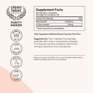 อาหารเสริมแคปซูลอินอซิทอล OEM 2050 มก. ไมโอ-อินอซิทอล ดี-ไครโอ อินอซิทอล สำหรับการควบคุมฮอร์โมน ช่วยบำรุงสุขภาพรังไข่ - Product Image 3