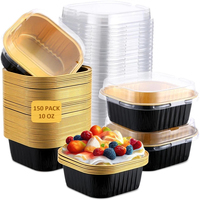 Barquettes de présentation en aluminium personnalisées pour boulangerie, compatibles micro-ondes, écologiques, de qualité alimentaire, emballage alimentaire 450 ml