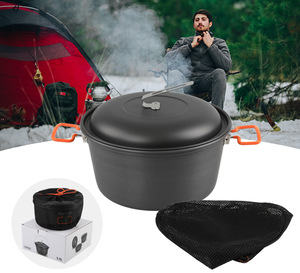 <span class=keywords><strong>Set</strong></span> di Pentole da Campeggio in Lega di Alluminio per 2-3 Persone - Pentola da 5L con Coperchio in Acciaio Inox, Resistente e Leggero per Escursionismo e Frittura - Product Image 6
