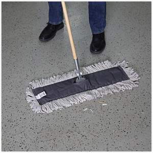 Boardwalk 24 In. X 5 In. Disposable Dust <b>Mop</b> <b>Head</b> White-Cotton/Synthetic Cut End - Product Image 1