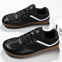 Chaussures décontractées pour hommes à bout large 39-48, en cuir PU et maille patchwork, baskets rétro en daim, grandes tailles, chaussures de sport pour l'extérieur
