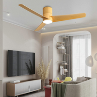 Ventilateur de plafond moderne minimaliste à commande à distance, 5 vitesses, 52 pouces, économe en énergie, directement de l'usine