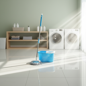 Juego de Mopa Giratoria y Cubo, Cabezal de Repuesto para Mopa Giratoria de Limpieza de Suelos, Mopa Manual de Microfibra para Limpieza de Suelos, Herramientas de Limpieza - Product Image 1