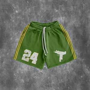 Fabricación profesional Diseño personalizado High Street Impresión de transferencia de calor Transpirable 100% Algodón Ropa informal para exteriores 2 piezas - Product Image 4