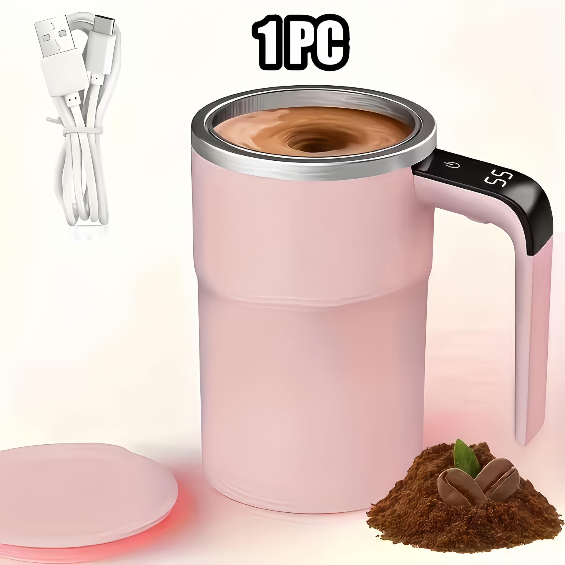 pink magnetized automatic mixing cup