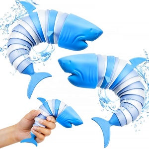 Giocattolo sensoriale Tik Tok lumaca di mare agitato agitato per lumaca squalo lumaca animale marino Poping per bambini articolato in 3d arcobaleno Fidget Slug giocattolo - Product Image 1