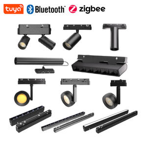 Hiện đại DC24V <span class=keywords><strong>LED</strong></span> theo dõi ánh sáng Nhôm Cơ thể đèn từ 8mm đường sắt tương thích CRI 80 3 năm Bảo hành thiết kế tối giản - Product Image 2