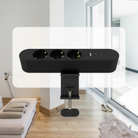Allemagne 30W/67W 16A Pop-up Tabletop Power Socket Clamp-On Office Workstation 2TYPE-C 1USB-A for EU