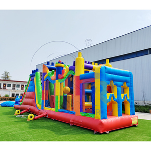 Structure gonflable interactive pour adultes : château de saut, parcours <span class=keywords><strong>d</strong></span>'obstacles en blocs de construction et <span class=keywords><strong>mur</strong></span> <span class=keywords><strong>d</strong></span>'<span class=keywords><strong>escalade</strong></span> - Product Image 1