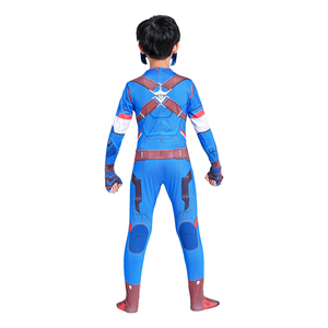 3T-4T Macacão Capitão Steve Rogers Traje de Halloween para Crianças Endgame Criança Traje Com Escudo Máscara - Product Image 2