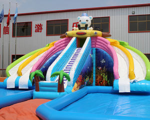 كبير للأطفال الكبار غواصة عمود نفخ الشريحة المياه بالجملة التجارية PVC 1 قطعة مخصصة شعار المطبوعة <span class=keywords><strong>3</strong></span> سنوات - Product Image 3