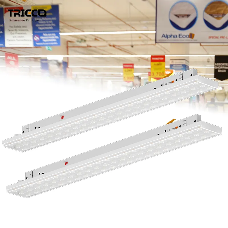 Hot Verkoop 230V Ac 18-65W 4000K Lineaire Led Dimbaar 170lm/W Track Licht Voor Detailhandel Winkels Supermarkt Winkels