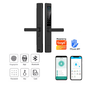 ระบบล็อคประตูบานเลื่อนอัจฉริยะแบบกึ่งอัตโนมัติ รองรับ OEM กันน้ำ เชื่อมต่อ Wifi ผ่านแอป Tuya และ TTloc พร้อมฟังก์ชันปลดล็อคด้วยบัตรประชาชน ลายนิ้วมือ และรหัสผ่าน - Product Image 2