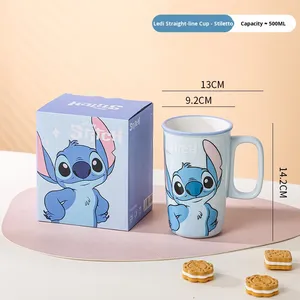 <span class=keywords><strong>Taza</strong></span> de Cerámica de Gran Capacidad con Diseño de Dibujos Animados de Stitch, Apta para Microondas, para Uso Doméstico y de Oficina, de Alta Calidad - Product Image 4