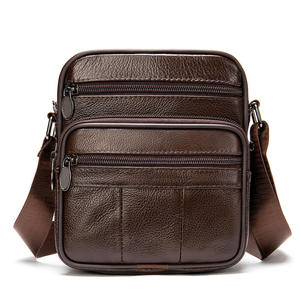 Bolsos cruzados de cuero genuino para hombre, bolsos de hombro de alta calidad, bolso de mensajero de moda para hombre de negocios, bolsos de cuero, riñonera - Product Image 5