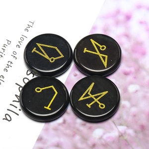 Commercio all'ingrosso Ametista Naturale di Palma Rune di Pietra Set Inciso Pietre Per Divinazione - Product Image 3