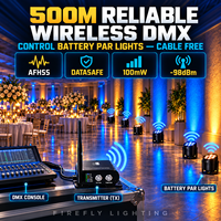 Transmitter dan Receiver DMX Nirkabel 2.4GHz untuk Penyewaan Pencahayaan Panggung Acara Pernikahan dengan RDM dan AFHSS
