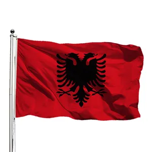 Wholesale National Countries Flag All Over The World Custom Size Polyester Albania Albanian Flag