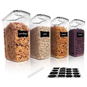 24 PCS BPA Free Airtight Food <b>Storage</b> Containers Lids Plastic <b>Kitchen</b> Pantry Organization Bottles Jars for Spice Dry Food Modern - Product Image 2