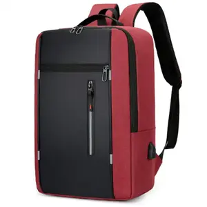 Sac à dos pour ordinateur portable Oxford Business Casual School de 15.6 pouces avec logo personnalisable et étanche avec port USB