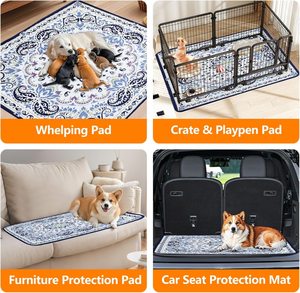 <span class=keywords><strong>ISO</strong></span>-zertifizierte Fabrik Wiederverwendbare Waschbare Atmungsaktive Wasserdichte Faser-Haustiermatte Reißfeste Welpen-Trainingsunterlage - Product Image 4