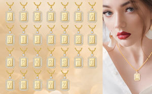 Alfabet Lab Gefokt Diamanten Gezet Met Elke Letter Om Een Speciale Betekenis Te Hebben Voor Vriendinnen Van Beide Geslachten - Product Image 3