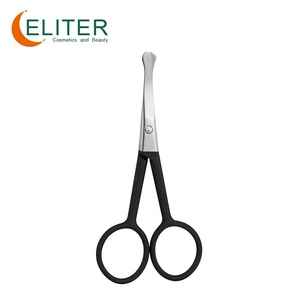 Tijeras de mango de revestimiento suave al tacto de goma negra al por mayor éxito de ventas Eliter tijeras de uñas de buena calidad Tijeras para uñas - Product Image 1