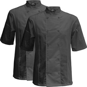Giacca <span class=keywords><strong>da</strong></span> Chef manica corta in cotone con intarsio a rete brezza fresca su ogni lato sfiato <span class=keywords><strong>da</strong></span> Chef Coat ristorante Hotel uniforme <span class=keywords><strong>da</strong></span> <span class=keywords><strong>lavoro</strong></span> - Product Image 6
